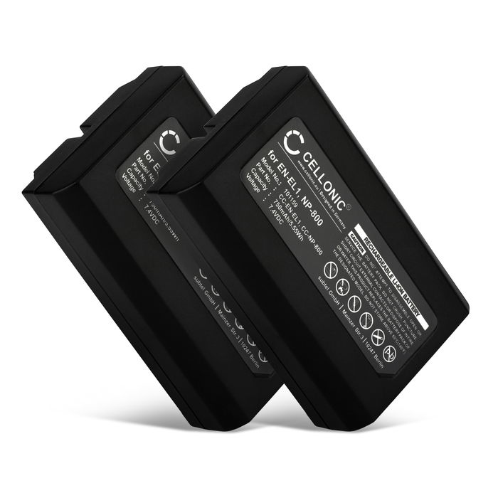 2x Nikon Coolpix 995 Batteria da 750mAh marcata CELLONIC