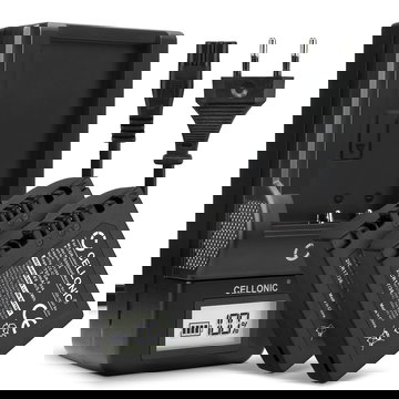 2x Batteria per Panasonic Lumix FZ18, FZ28, FZ50, FZ30, FZ35, FZ38, FZ8, FZ7, CGR-S006 - CGA-S006, DMW-BMA7 750mAh + Caricabatteria BC-DC5 DE-A43B DE-A44A di Ricambio sostituzione scorta