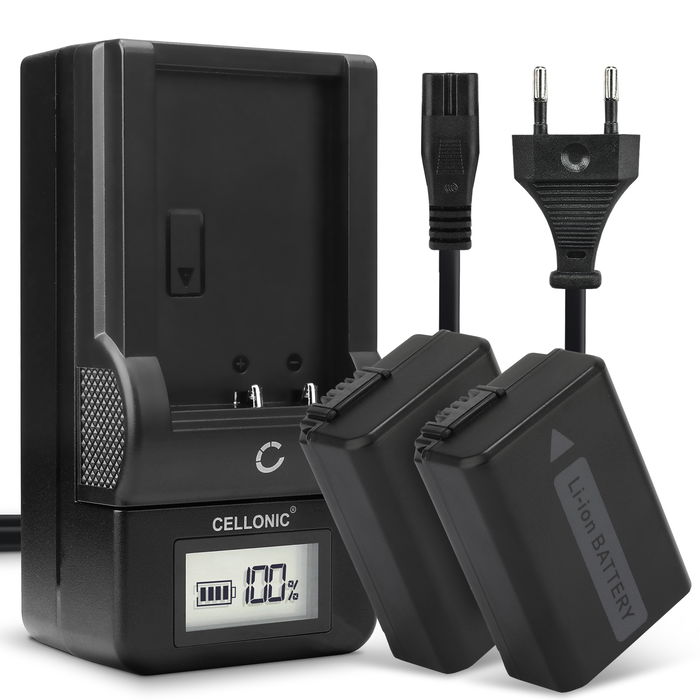 2x Sony NEX-5N Batteria da 1030mAh marcata CELLONIC + Caricabatteria
