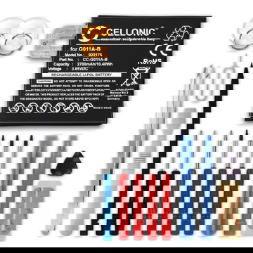 Batteria CELLONIC G011A-B per Google Pixel 2 Ricambio da 2700mAh + Set di strumento Sostituzione facile con utensili adatti e duraturi