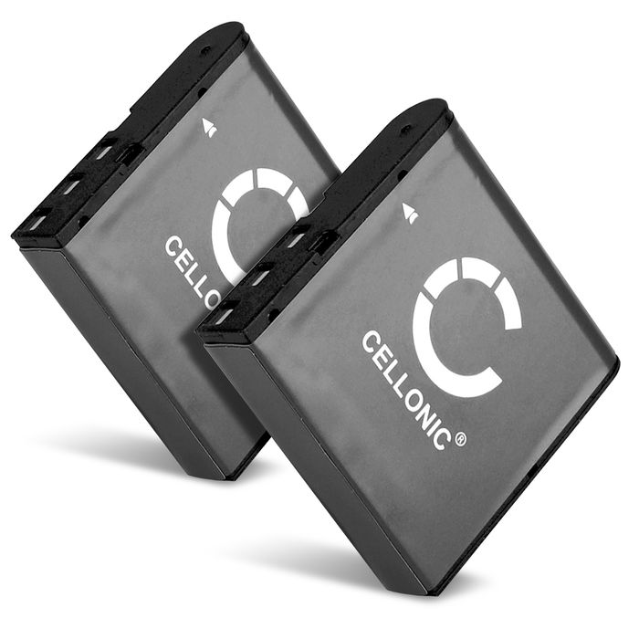 2x Batteria per Casio Exilim EX-FC100 FC150 EX-Z40 Z55 Z57 EX-Z750 Z300 Z400 Z450, NP-40 CELLONIC