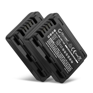 2x Batteria per Panasonic HC-V110, HC-V130, HC-V201 VW-VBY100 (850mAh, 3.7V) marca CELLONIC