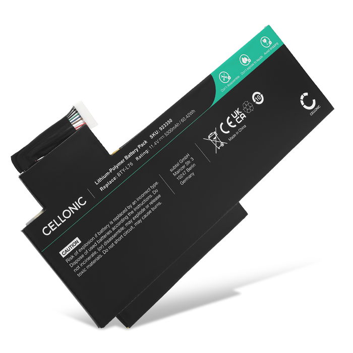 Batteria per portatile Medion Erazer X7611 (MD98678, MD98541, MD98543), X7613 (MD98795, MD98796, MD98802, MD99057), X7615 (MD99293), BTY-L76 ricambio per laptop 5300mAh 11.1V 