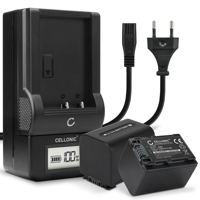 2x Sony PXW-X70 Batteria da 1500mAh marcata CELLONIC + Caricabatteria