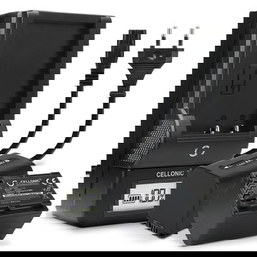 2x CELLONIC Camera Battery for Sony AX100 FDR-AX700 PXW-Z90 HXR-NX80 HDR-CX625 -CX680 -CX900 -CX450 NEX-VG30 VG20 -VG10 Replacement NP-FV90 Battery 1500mAh Backup + Charger