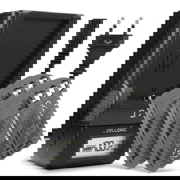 2x CELLONIC Camera Battery for Nikon D80 D90 D900 D100 D200 D300 D300S D50 D70 D700 D70s Replacement EN-EL3 EN-EL3e Battery 2000mAh Backup + Charger MH-18a