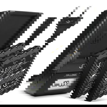 2x Batterie BCS-1 BCS-5 per Olympus Pen E-PL7, OM-D E-M10 Mark II, Olympus Stylus 1, Pen E-PL6, E-450, E‑P3 - 1000mAh + Caricabatteria BLS-5 BLS-50 con schermino LCD per visualizzare lo stato di ricarica di olympus em10 mark ii e altri modelli