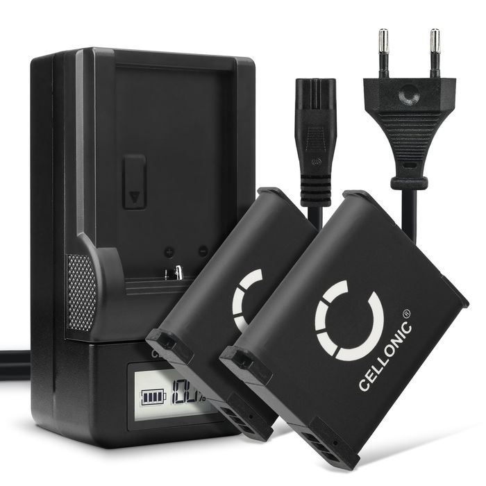 2x Panasonic Lumix DC-FT7 Batteria marcata CELLONIC, 1050mAh + Caricabatteria