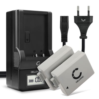 2x Batteria per Canon EOS 1000D EOS 500D EOS 450D EOS Rebel XS - LP-E5 1020mAh + Caricabatteria LC-E5 CBC-E5 di Ricambio sostituzione scorta