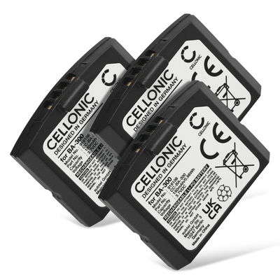 3x Batteria di ricambio per headset, cuffie, auricolari, apparecchi Sennheiser Set 840 TV, RS 4200, RI 410 (IS 410), Set 830 TV (RI 830), Set 840-S, Set 900 (RI 900), RR 840, EKI 830, HDI 830, Siemens Set RR 832 TV, RR 842 TV BA300 BA 300 150mAh