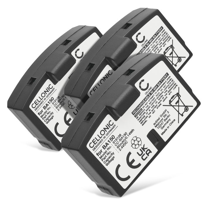 3x Sennheiser BA 151 Batteria marcata CELLONIC, 60mAh di capacità