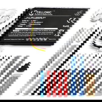 Batteria di ricambio 361-00056-01 per navigatore Garmin Nüvi 42 53 65 2689 2699 2799 - 010-01211-01 da 1100mAh + Set di strumento per smontare agevolmente anche viti di altri dispositivi