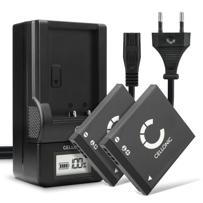 2x Panasonic NCA-YN101H Batteria da 700mAh marcata CELLONIC + Caricabatteria