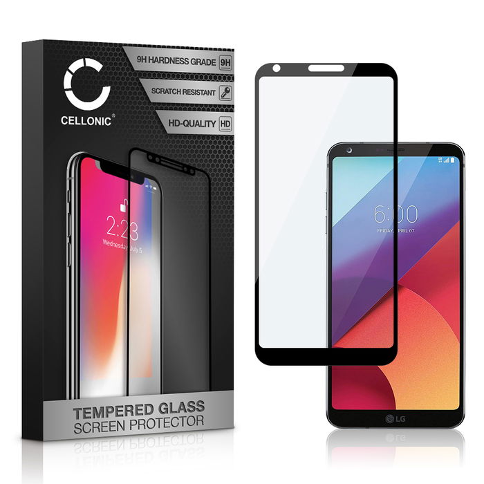 Vetro temperato CELLONIC per LG G6, screen protector (3D Full Cover 9H 0,33mm Full Glue) nero Pellicola salva schermo per telefono cellulare smartphone