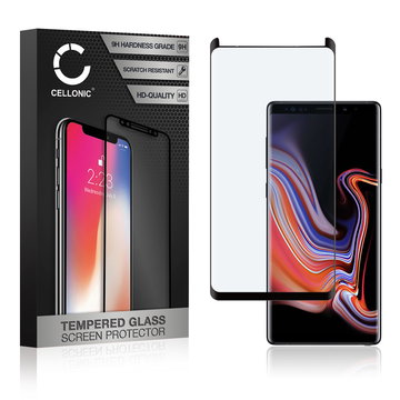 Vetro temperato CELLONIC per Samsung Galaxy Note 9 (SM-N960) / Note 9 Dous (SM-N960), screen protector (3D Full Cover 9H 0,33mm Full Glue) nero Pellicola salva schermo per telefono cellulare smartphone