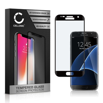 Vetro temperato CELLONIC per Samsung Galaxy S7 Edge (SM-G935), screen protector (3D Full Cover 9H 0,33mm Full Glue) nero Pellicola salva schermo per telefono cellulare smartphone