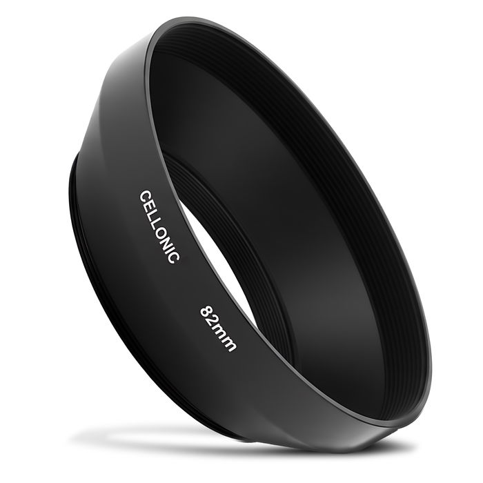Ø 82mm Camera Lens Hood for Universal Ø 82mm - Metal Screw-in Cylindrical / Round Lens Shade from CELLONIC