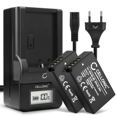 2x EN-EL20 EN-EL20a Battery for Nikon CoolPix P1000 / CoolPix P950 / Coolpix A / Nikon J1 J2 J3 / 1 V3 / AW1 + LED EN-EL20A Battery Charger MH-27 MH-29 Fast Charger