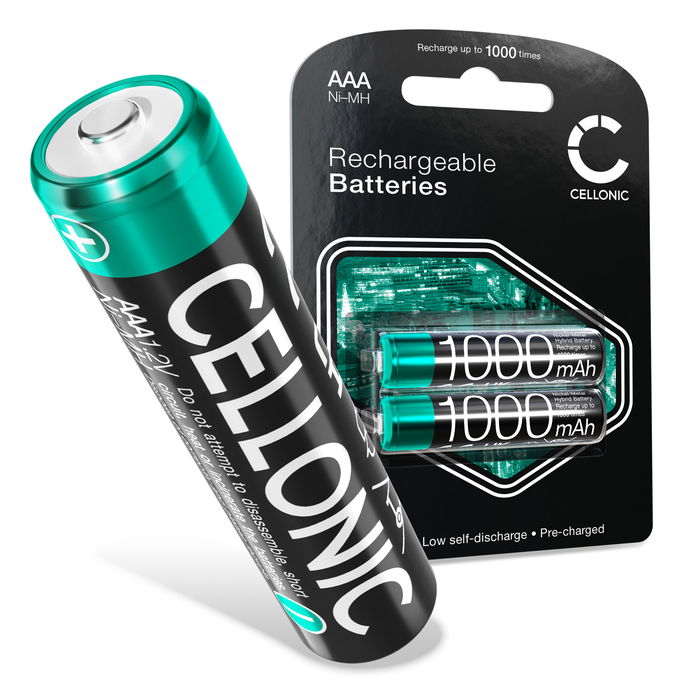 Batteria CELLONIC per telefono Audioline Pro 200, Pro 280, BigTel 200, BigTel 100, BigTel 480 Ricambio affidabile da 2x 1000mAh AAA per il tuo fisso/cordless