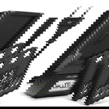 2x Batteria per Canon Digital IXUS 300 330 400 430 500 IXUS V V2 V3 S100 NB1L CB2LS - NB-1LH NB-1L 830mAh + Caricabatteria CB-2LSE CBC-NB1 di Ricambio sostituzione scorta