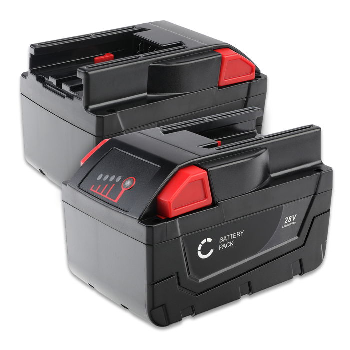 2x Batterie compatibili milwaukee 28v 48-11-1830,48-11-2830 , 4932352732, 48-11-2850, 4932-3991-96 per Milwaukee M28, HD28 PD, HD28 H, M28 CHPX, HD28SX 2 da 3Ah ioni di litio per trapani, radio, smerigliatrici, seghe circolari