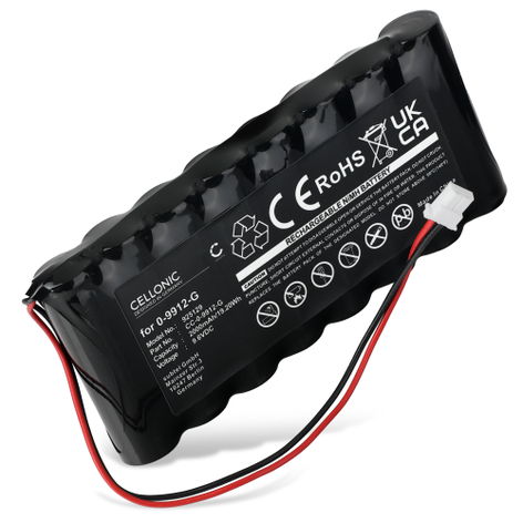 Battery for Visonic Powermax Pro 0-9912-G (2000mAh, 9.6V) from CELLONIC