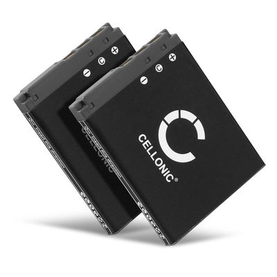 2x Batteria NP-BD1 NP-FD1 per fotocamera Sony CyberShot DSC-G3 DSC-T2 DSC-T200 DSC-T300 DSC-T500 DSC-T70 DSC-T700 DSC-T75 DSC-T77 DSC-T90 Affidabile ricambio da 600mAh, marca CELLONIC