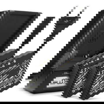 2x BLH-1 Camera Battery + Charger Set for Olympus OM-D E-M1 Mark II, OM-D E-M1X 2000mAh Replacement Battery BCH-1 LCD Smart Charger