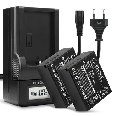2x Batteria per Olympus OM-D E-M1 Mark II OM-D E-M1 Mark III OM-D E-M1X / BLH-1 / BCH-1 - BLH-1 2250mAh + Caricabatteria BCH-1 di Ricambio sostituzione scorta