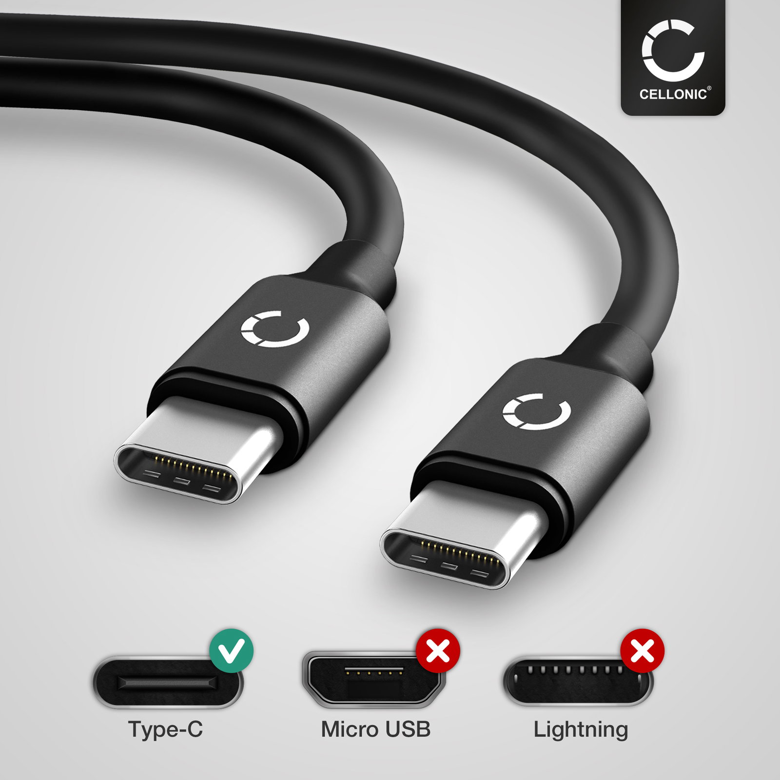 Cavo USB 3.1 Tipo C 1m Nero - Ricarica E Sincronizzazione Per Nokia 8.3 5G, PC E Dispositivi USB-C