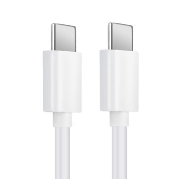 Cavo con connettori USB C Type C e USB C Type C per Acer Aspire 13 / Switch 10V / 12S / Alpha 12 / Spin 7 / Chromebook 14 / 15 1m cavetto USB ricarica 3A (PD 60W) e dati, in PVC bianco, per notebook
