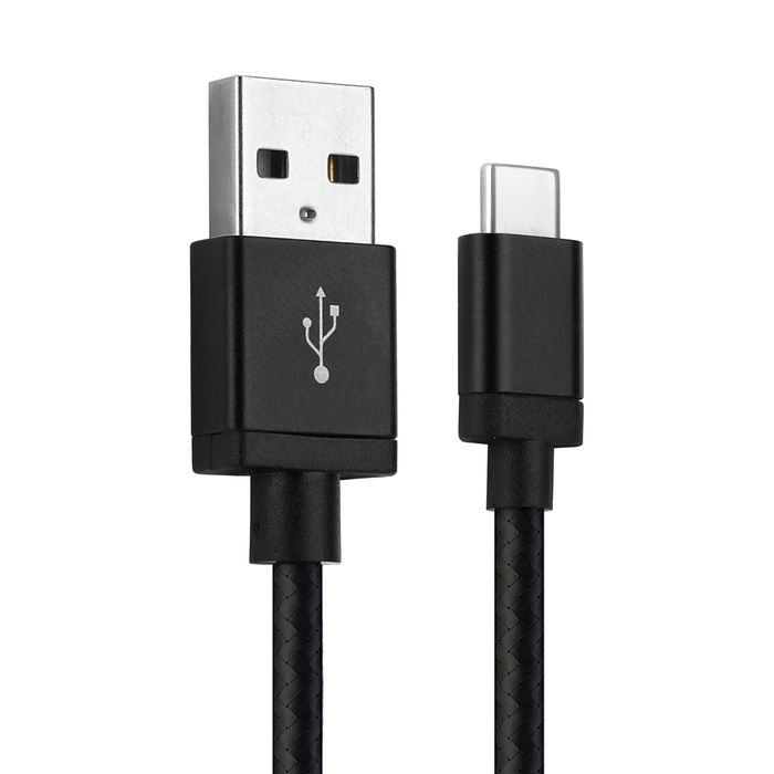 Cavo USB 2.0 con connettore USB C Type C per telefono Huawei P40, P40 Pro / P30, P30 Lite / P20, P20 Pro, P20 Lite / P10 / P9 / P8 / Mate 30, Mate 30 Pro / Mate 20, Mate 20 Pro filo di 1m cavetto dati & ricarica 3A in Nylon nero per cellulare