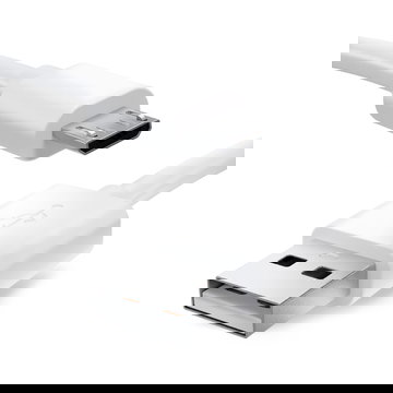 Cavo universale con connettore Micro USB & USB A cavetto di ricarica 2A e rapido trasferimento dati 480 MBit/s - USB 2.0, bianco, per notebook, cellulari, tablet e altri dispositivi mobili