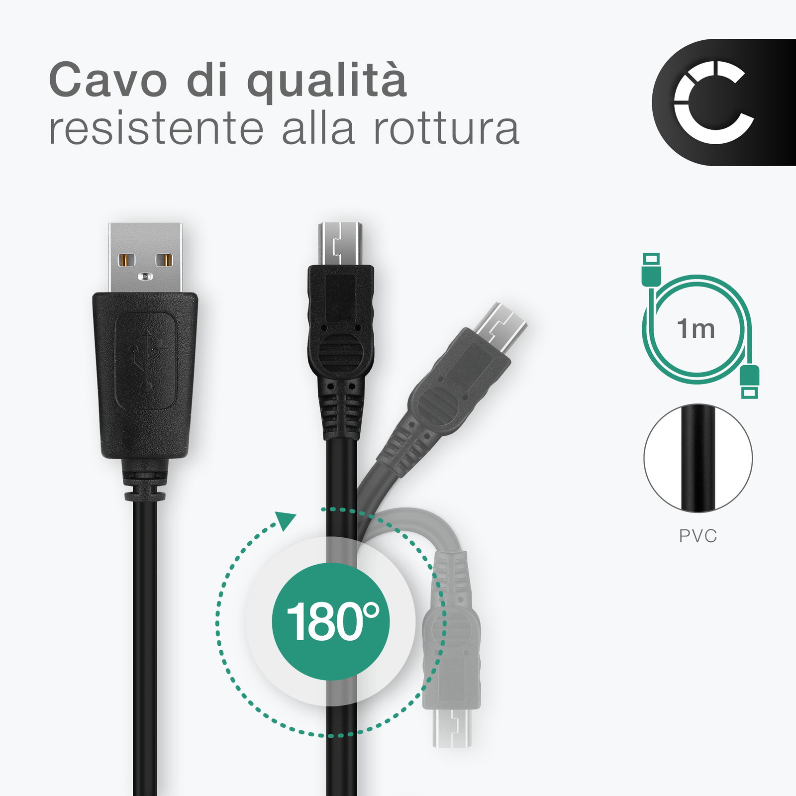 Cavo di ricarica universale per console PS3, cavo USB 2.0 tipo A a