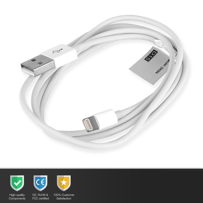 vhbw cavo di ricarica USB compatibile con Harman Kardon Premium BT cuffie - USB a jack da 2,5 mm, bianco, 55 cm