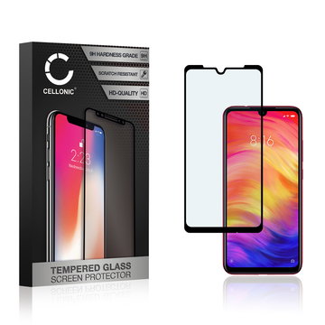 Vetro temperato CELLONIC per Xiaomi Redmi Note 7 Pro, screen protector (3D Case-friendly 9H 0,33mm Full Glue) nero Pellicola salva schermo per telefono cellulare smartphone