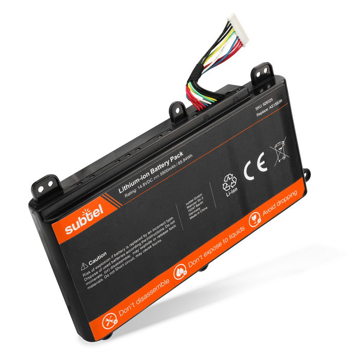 Batteria subtel AS15B3N per notebook Acer Predator 15 G9-591 / Predator 17 G9-791 Affidabile ricambio da 5800mAh Sostituzione ottimale per computer portatile laptop Acer