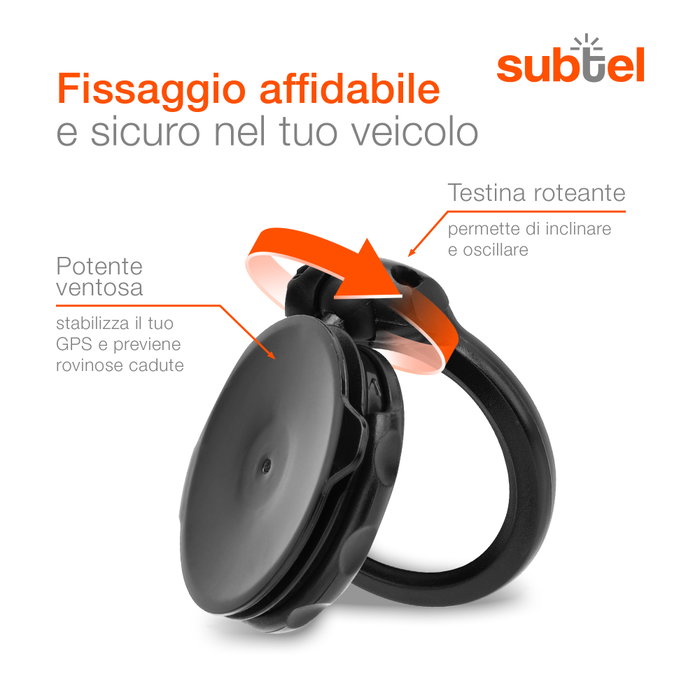Supporto A Ventosa Per Auto Per TomTom Go: Fissaggio Solido Su Parabrezza E Cruscotto, Snodo Regolabile 360°