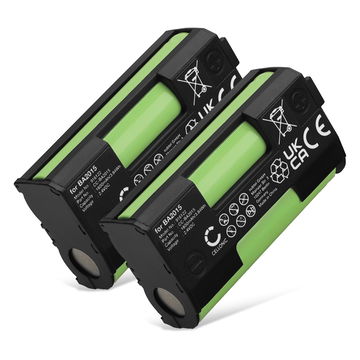 2x CELLONIC Batteria BA2015,BA2015G2 compatibile con Sennheiser ew100 SKM 100 SK 100, ew300 SKM 300, ew500 SK 500, SKM 2000, EK2000, SK 2000, BA 2015 1600mAh Ricambio per cuffie, headset, apparecchi acustico