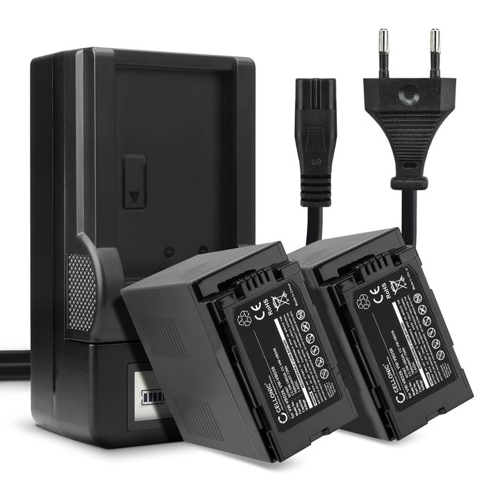 2x Panasonic AG-HVX201 Batteria da 7800mAh marcata CELLONIC + Caricabatteria