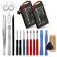 2x Batteria 1100mAh + attrezzi