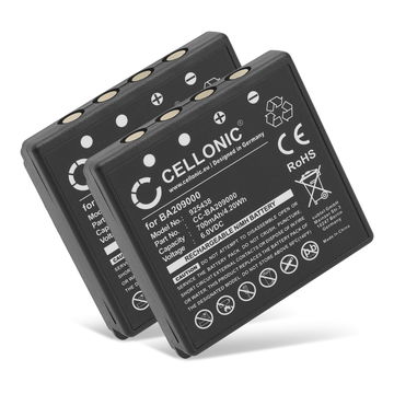2x CELLONIC Batteria BA209000, BA209060, BA209061 compatibile con HBC Radiomatic Eco, Linus 6, 4, Spectrum 1, 2, A, B, FBFUB09N, FUB 9NM 6V, FUB9NM, Micron 4, 6, Technos 700mAh Ricambi per controller, telecomandi, radiocomandi
