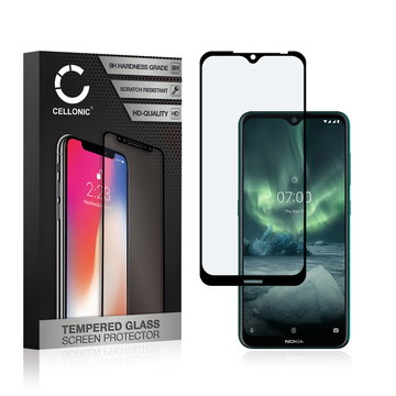 Vetro temperato CELLONIC per Nokia 7.2, screen protector (3D Case-friendly 9H 0,33mm Full Glue) nero Pellicola salva schermo per telefono cellulare smartphone
