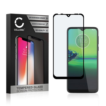 Vetro temperato CELLONIC per Motorola Moto G8 Play / One Macro, screen protector (3D Full Cover 9H 0,33mm Full Glue) nero Pellicola salva schermo per telefono cellulare smartphone