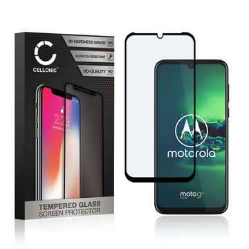 Vetro temperato CELLONIC per Motorola Moto G8 Plus, screen protector (3D Full Cover 9H 0,33mm Full Glue) nero Pellicola salva schermo per telefono cellulare smartphone