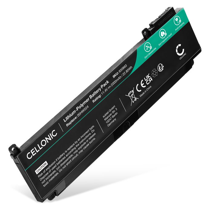 Lenovo ThinkPad T470s Batteria della subtel da 2000mAh