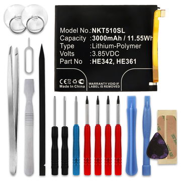 Batteria CELLONIC HE361 per Nokia 5.1 Plus Ricambio da 3000mAh + Set di strumento Sostituzione facile con utensili adatti e duraturi