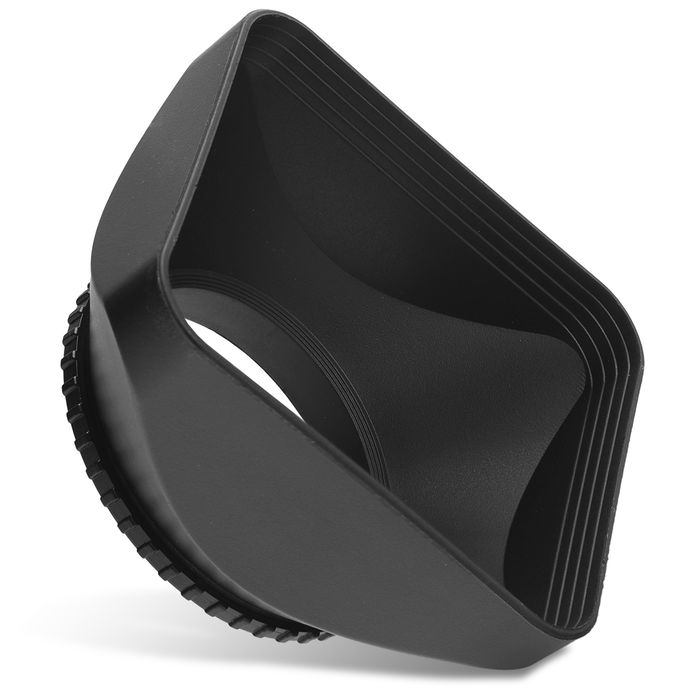 Camera DV Lens Hood for Voigtlaender VM 40mm F 2,8 Heliar - Plastic Screw-in Square Lens Shade from CELLONIC