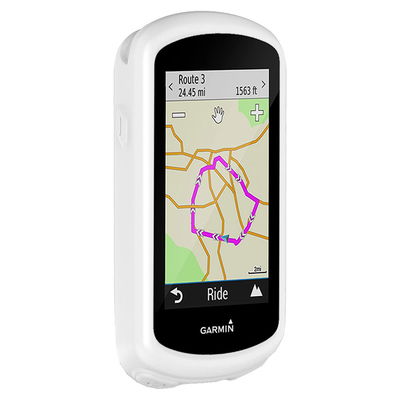 Protezione subtel silicone compatibile con Garmin Edge 1030 / Edge 1030 Plus Custodia cover in Silicone assorbi-urti, case per navigatore su bici, bumper bianco