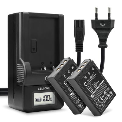 2x CELLONIC Camera Battery for Olympus E-420 E-450 E-410 E-400 E-420 E-620 E-600 Pen E-P3 E-PL1 E-P1 E-P2 Replacement BLS-1 Battery 900mAh Backup + Charger BLS-1